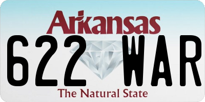 AR license plate 622WAR