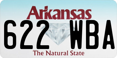 AR license plate 622WBA