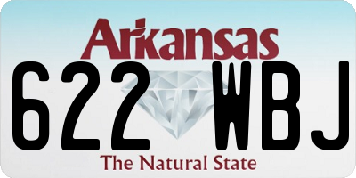 AR license plate 622WBJ