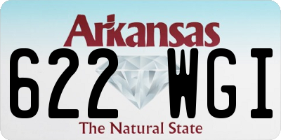AR license plate 622WGI