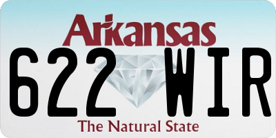 AR license plate 622WIR