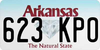 AR license plate 623KPO