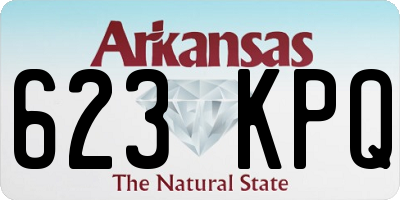 AR license plate 623KPQ