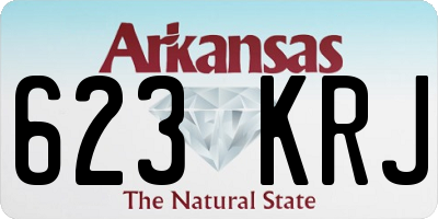 AR license plate 623KRJ