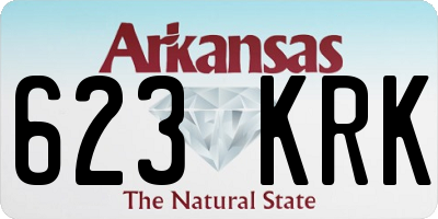 AR license plate 623KRK