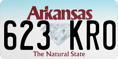 AR license plate 623KRO