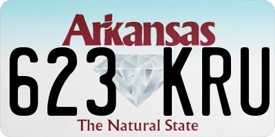 AR license plate 623KRU