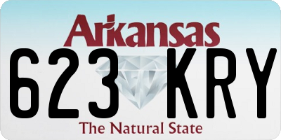 AR license plate 623KRY