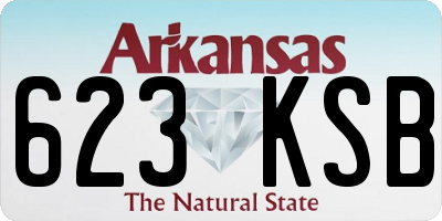 AR license plate 623KSB