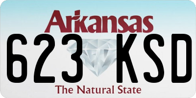 AR license plate 623KSD