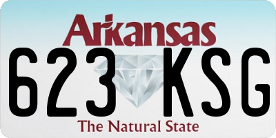 AR license plate 623KSG
