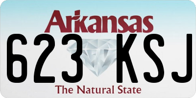 AR license plate 623KSJ