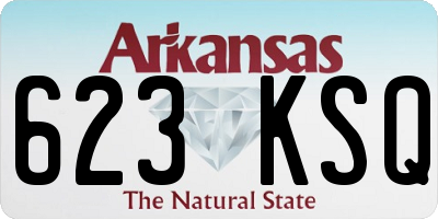 AR license plate 623KSQ