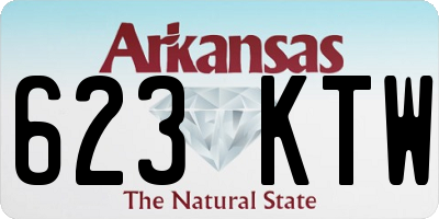 AR license plate 623KTW