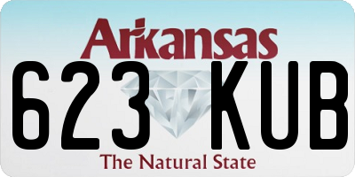AR license plate 623KUB