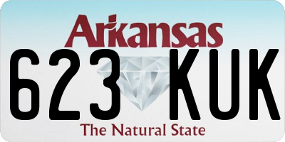 AR license plate 623KUK