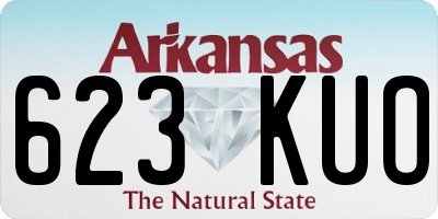 AR license plate 623KUO