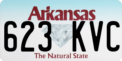 AR license plate 623KVC