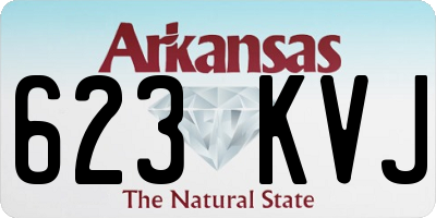 AR license plate 623KVJ