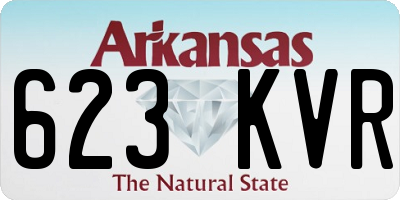 AR license plate 623KVR