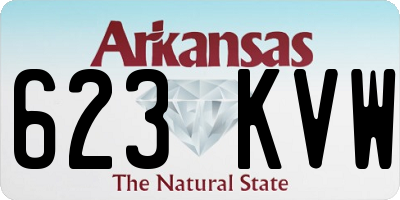AR license plate 623KVW
