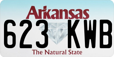 AR license plate 623KWB