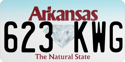 AR license plate 623KWG