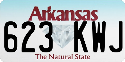 AR license plate 623KWJ
