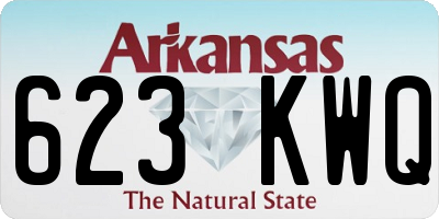 AR license plate 623KWQ