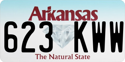 AR license plate 623KWW