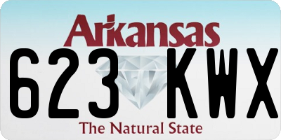 AR license plate 623KWX