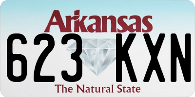 AR license plate 623KXN