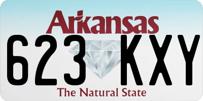AR license plate 623KXY