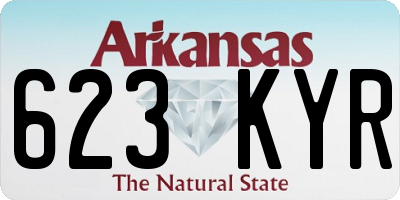 AR license plate 623KYR