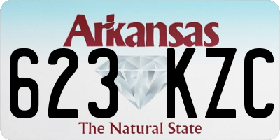 AR license plate 623KZC