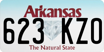 AR license plate 623KZO