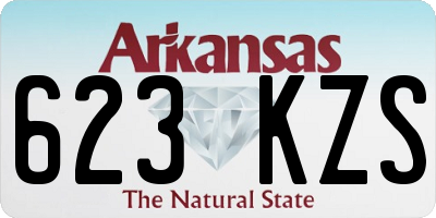 AR license plate 623KZS