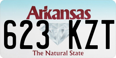 AR license plate 623KZT