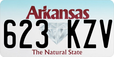 AR license plate 623KZV