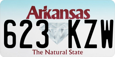 AR license plate 623KZW