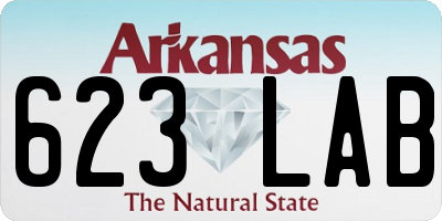 AR license plate 623LAB