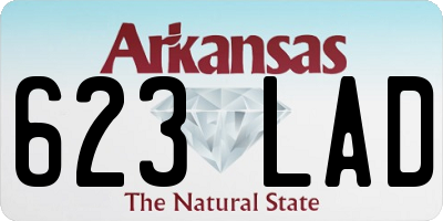 AR license plate 623LAD