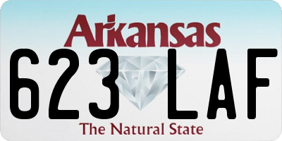 AR license plate 623LAF