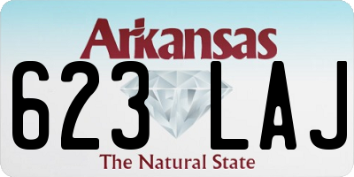 AR license plate 623LAJ