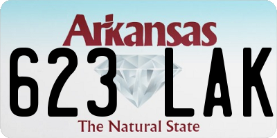 AR license plate 623LAK