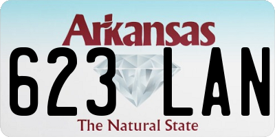 AR license plate 623LAN