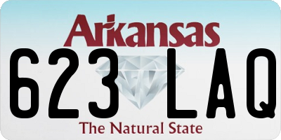 AR license plate 623LAQ