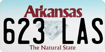 AR license plate 623LAS