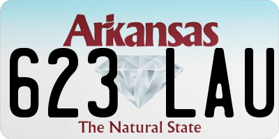 AR license plate 623LAU