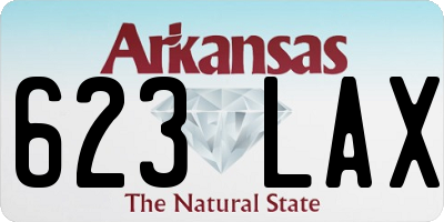 AR license plate 623LAX